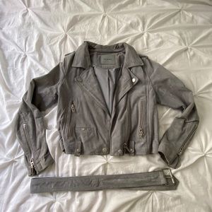 Blank NYC Gray Suede Jacket